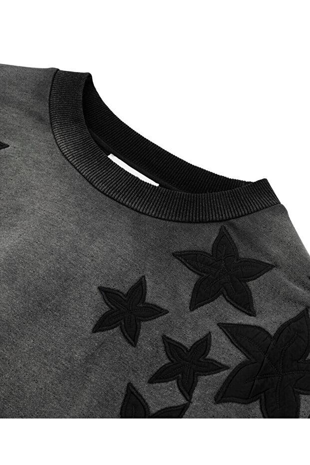 Yıldız patch'li sweatshırt - 4