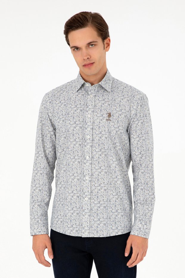 Men's Stone Long Sleeve Shirt 50296608 -Vr049