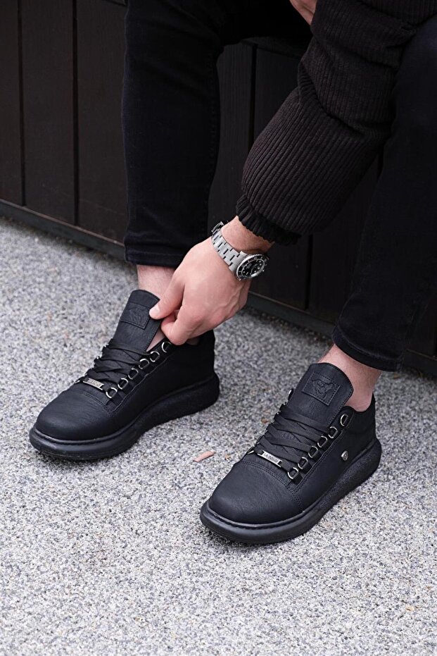 Casual Black Color Men's Sneaker Shoes