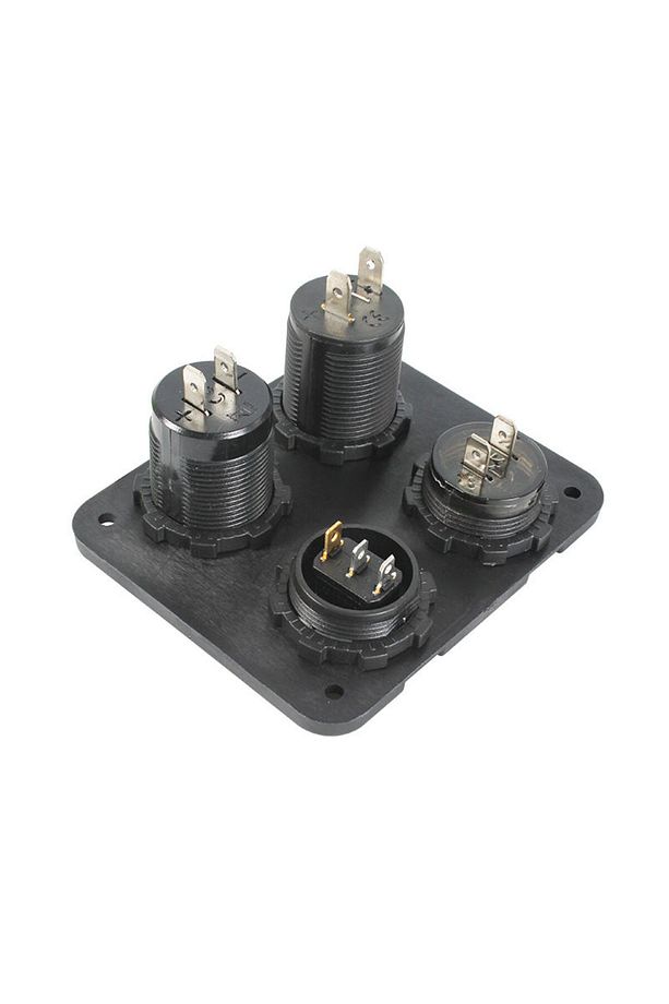 12v 2 Şarj Soketi+çakmaklık+voltaj Göstergesi+on-off Düğmeli Kontrol Paneli - 5
