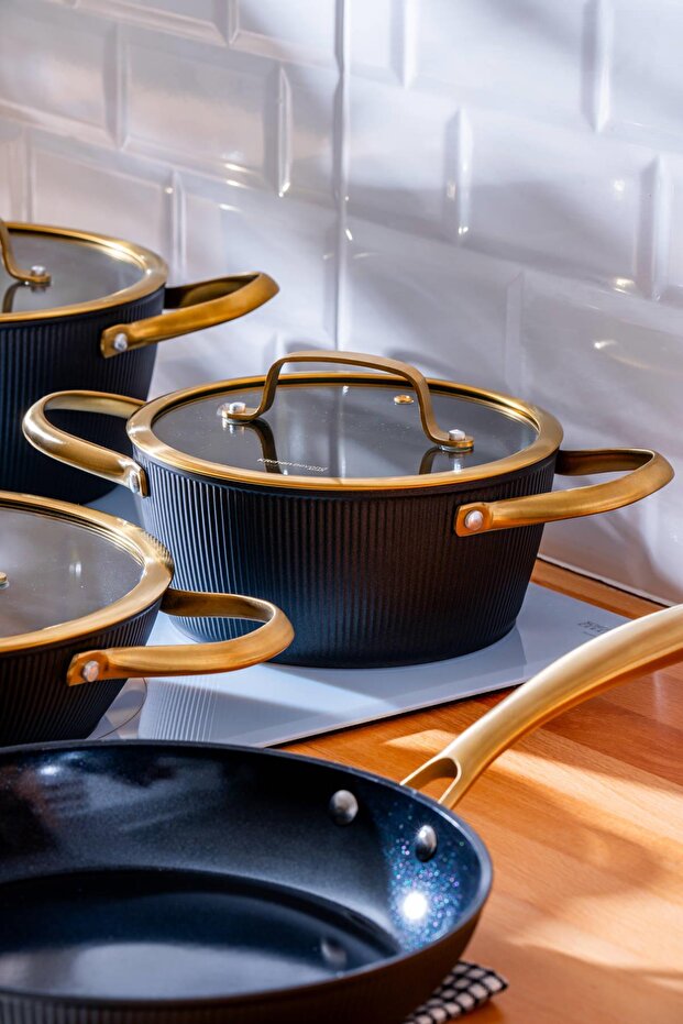 طقم أواني طهي ألتيميت برو 7 قطع - أسود - 7