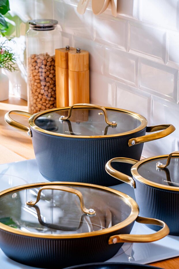 طقم أواني طهي ألتيميت برو 7 قطع - أسود - 8