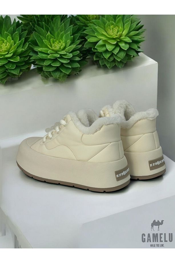 tüylü memory foam(hafıza taban) mini microfiber deri kauçuk  hafif kaymaz taban bot - 5