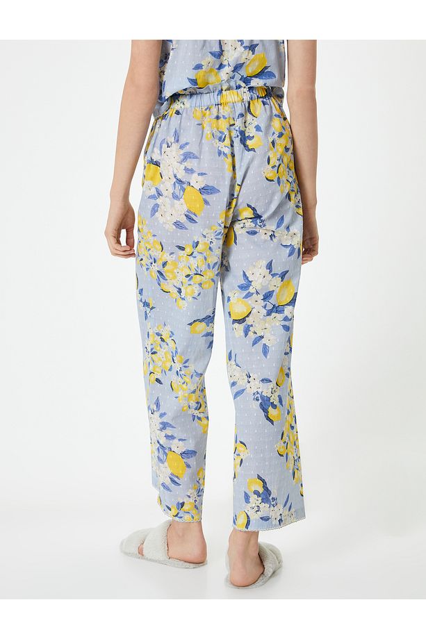 Pijama Altı Beli Bağcıklı Fırfırlı Pamuklu - 4