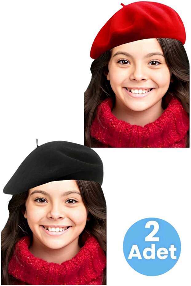 قبعة رسام فرنسية للأطفال مكونة من قطعتين