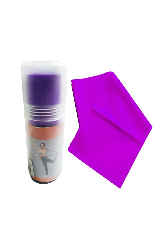 Pilates Band - Medium Hard 140X15 Cm, Exercise Resistance Rubber, Purple