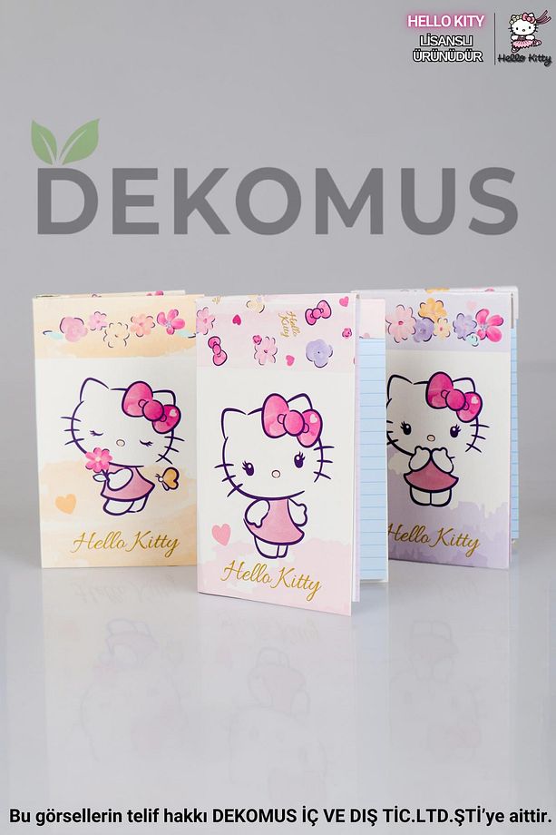 DEKOMUS İLE YENİ SEZON LİSANSLI HELLO KITTY A7 2'Lİ BLOKNOT - 1