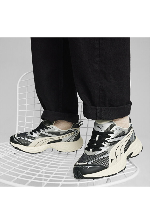 Morphic Retro Unisex Siyah Spor Ayakkabı - 5