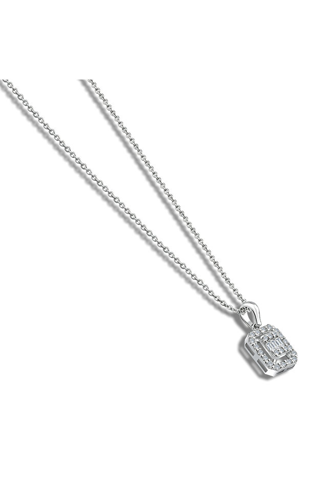 Pırlanta Baget Kolye - 1