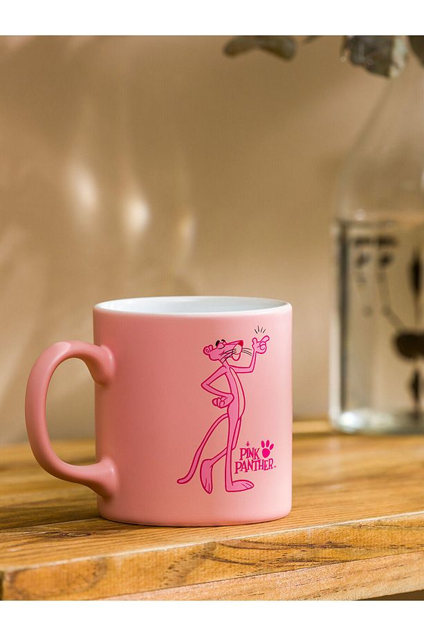 LCW HOME Pembe Panter Baskılı Porselen Kupa 320 Ml - 1