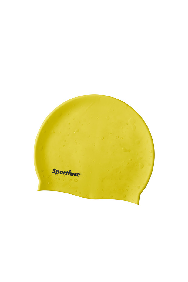 Sf-036-1 Silicone Swimmer Kids Cap - Yellow