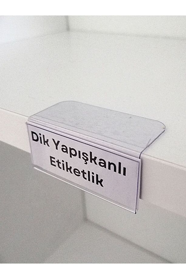 10 Adet Pvc Etiketlik Raf Önü Dik Yapışkanlı 5x2 Cm Vitrin Etiketliği, Raf Önü Etiketlik Isimlik - 5