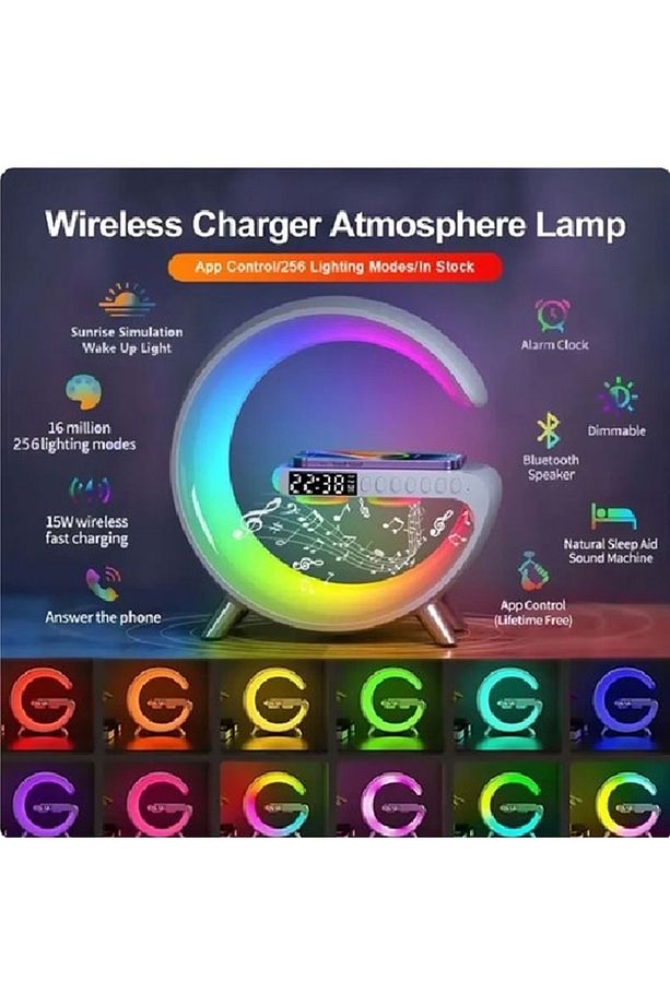 G63 Smart Light Sound Machine Kablosuz Şarj Hoparlör Çok Modlu Işık Kutusu - 3