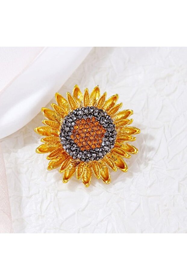 Sunflower Ayçiçeği Broş - 8