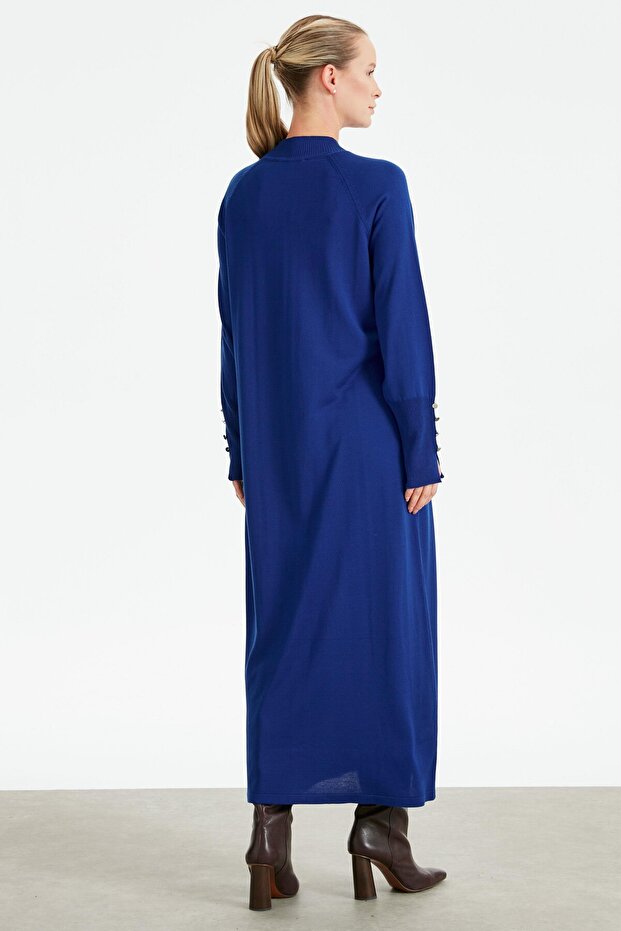 Yarım Balıkçı Basic Triko Elbise SAKS - 4