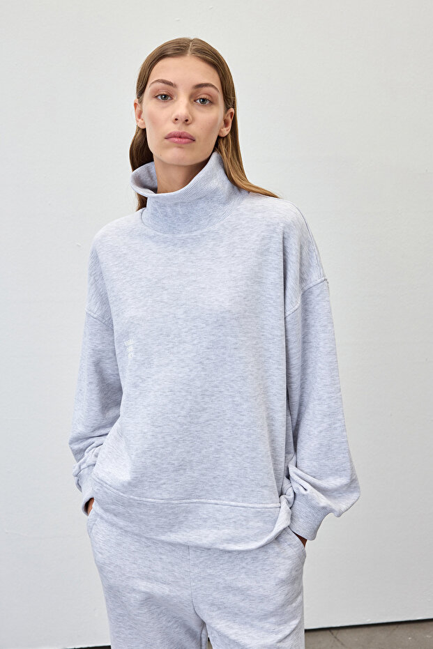 Pamuklu basic sweathirt - 1