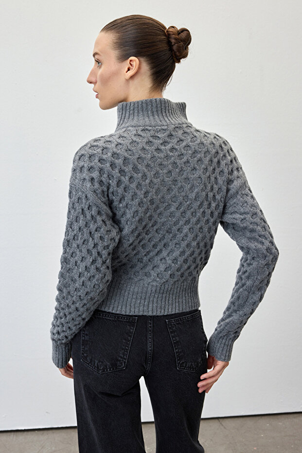 Pullover mit Reißverschlusskragen - 5