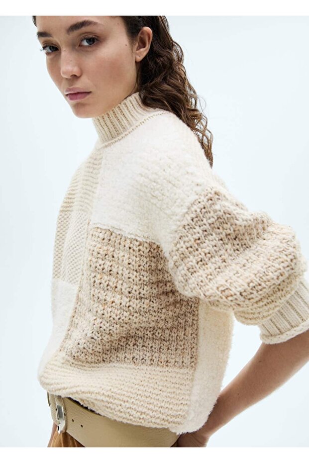 Perkins yaka patchwork kazak - 8