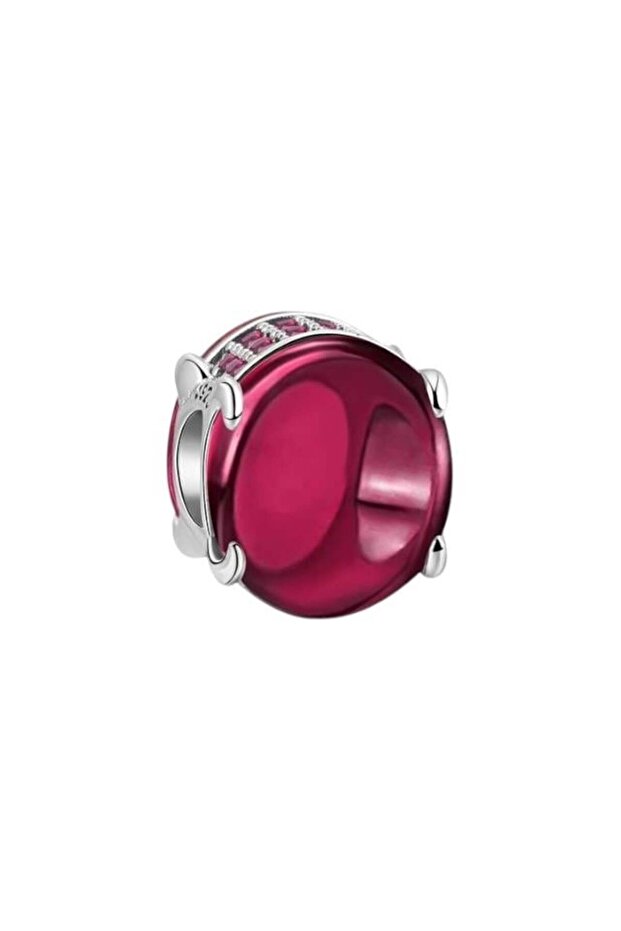 Red Stone Murano Charm