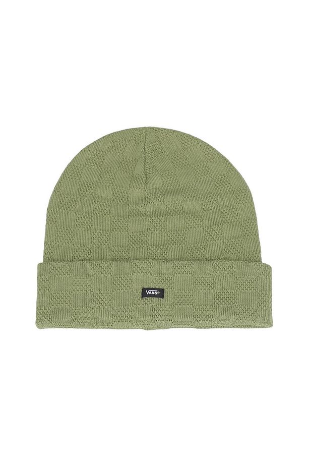 Check Tall Cuff Beanie Unisex Yeşil Bere - 1