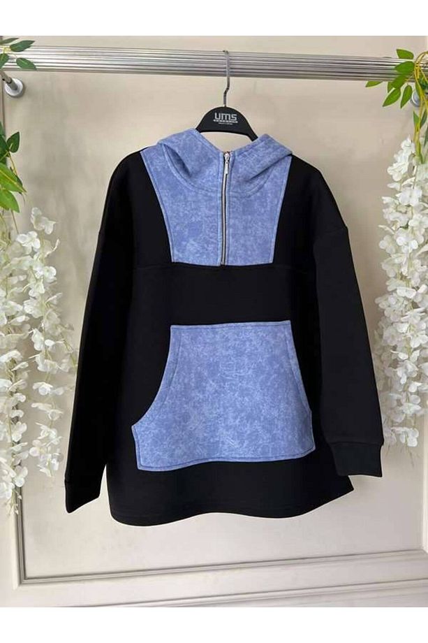 ŞAHİN KOT GÖRÜNÜM ÜÇ İPLİK SWEAT 5471-0001 - 1