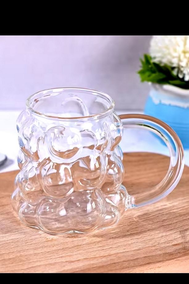2 li Pipetli Kulplu Üzüm Bardak | Soğuk Kahve Bardağı | Borosilikat Kahve Sunum Bardağı - 5