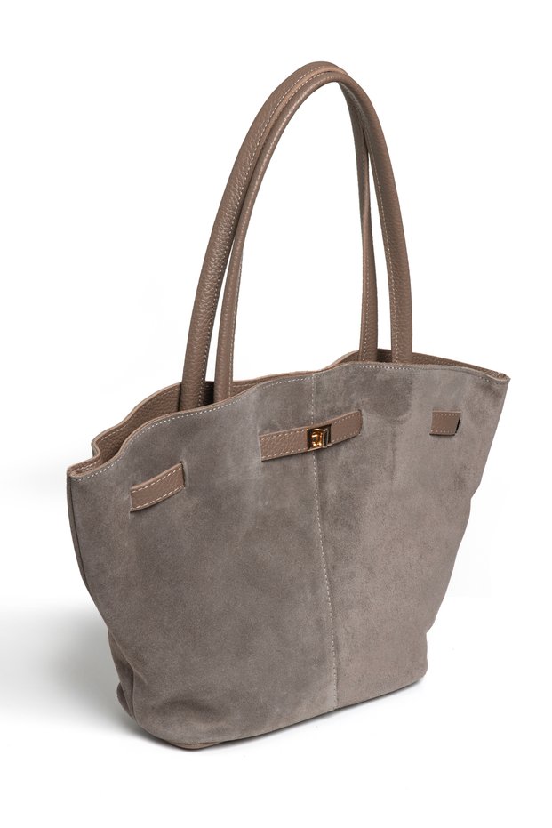 Genuine Suede Leather Kelly Women's Hand Shoulder Bag
