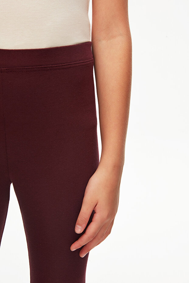 Cherry Rotten Girls' Full Length Solid Basic Leggings - 3