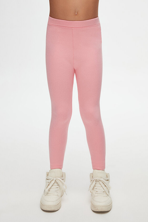 Pembe Basic Kız Çocuk Kışlık Tayt - 2
