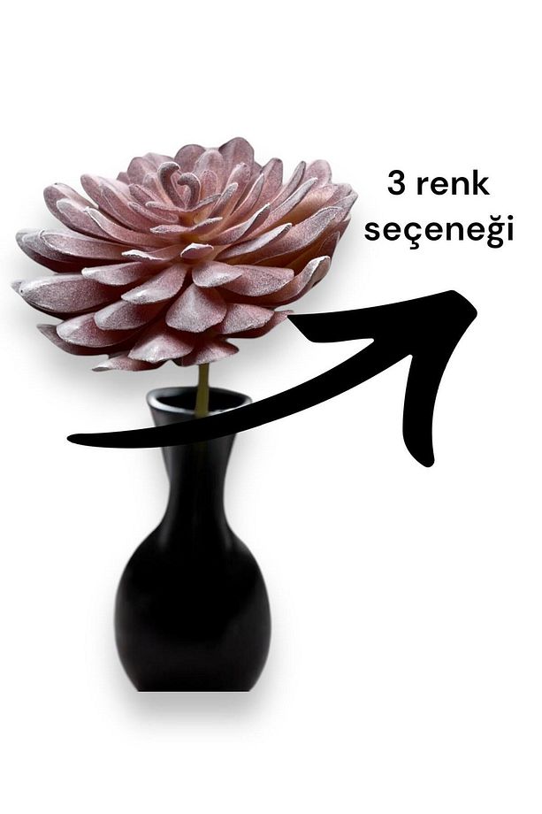 Yapay Çiçek Slikon Kaktüs Sukulent Tekli Model No:5 - 2