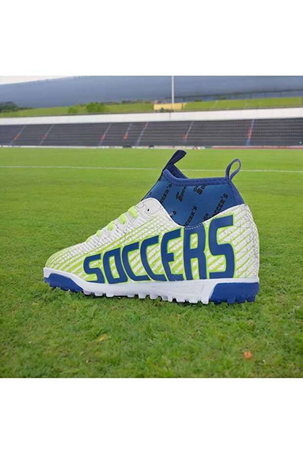 Super Mercury Bilekli Çorapl erkek Halısaha Çivisiz Futbol Spor  yetişkin çocuk spor ayakkabı - 3