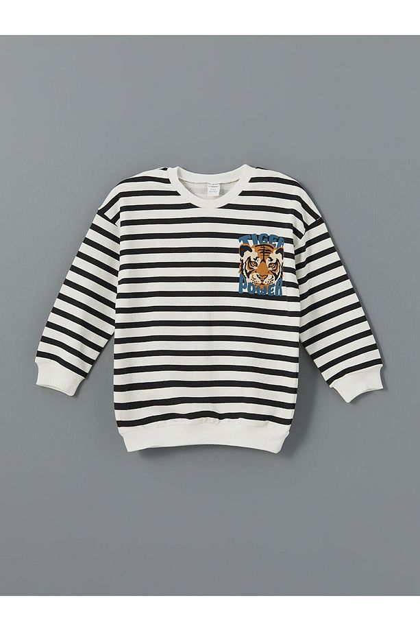 Lcwk Bisiklet Yaka Baskılı Erkek Bebek Sweatshirt Ve Eşofman Alt 2'li Takım - 2