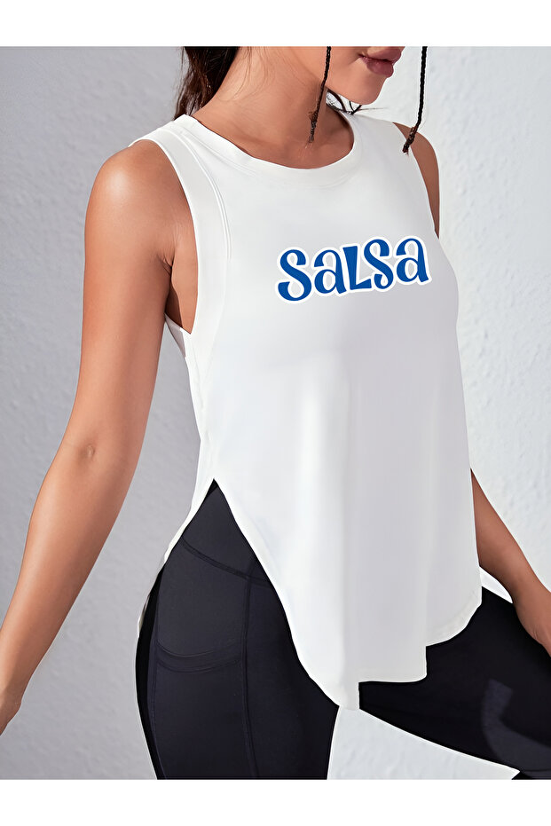 Salsa White Women's Sports Tank Top