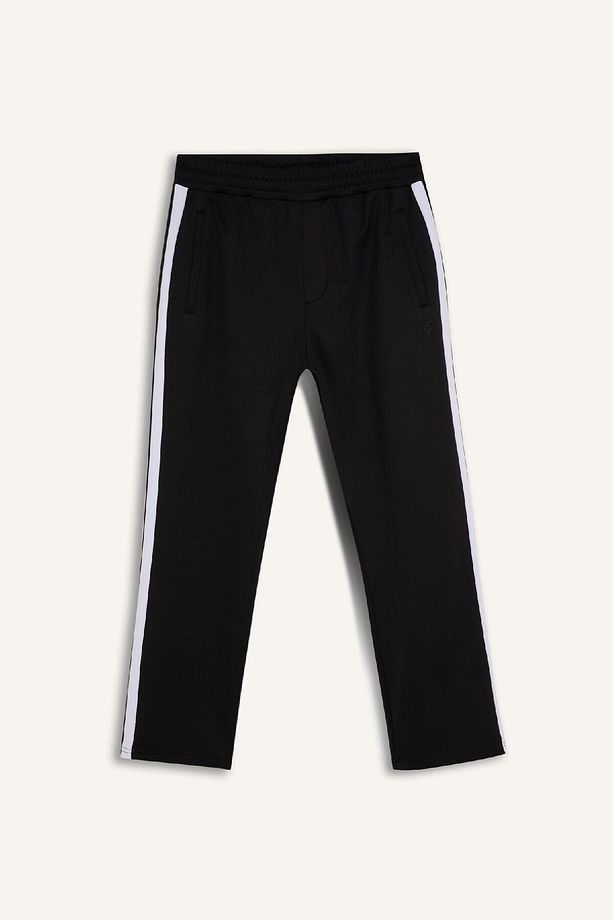 Fit Sporcu Eşofman Altı Standart Fit Standart Paça Skuba Dalgıç Kumaş Beli Lastikli Düz Paça - 1