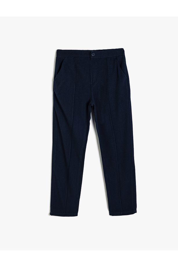 Chino Pantolon Cep Detaylı Dar Kesim - 3