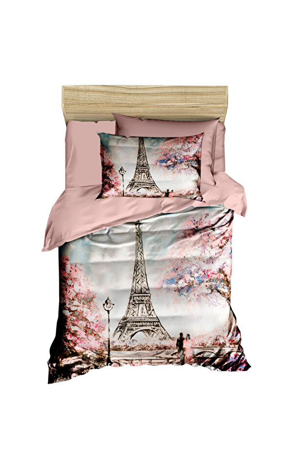 Paris Eiffel Tower Watercolor Single Young Bedding Set