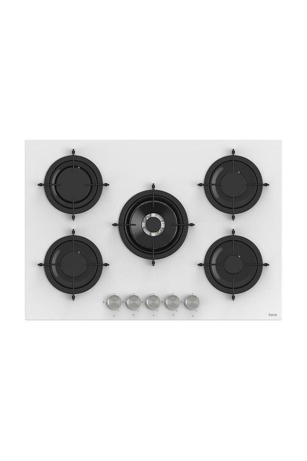 2'li Beyaz Cam Ankastre Set Flowart Qms63cb Turbolu - Rs036 Woklu 75cm ocak - 2