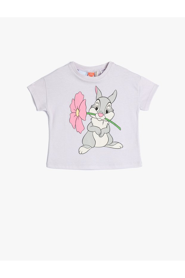 Bambi T-Shirt Thumper Rabbit Printed Short Sleeve Crew Neck