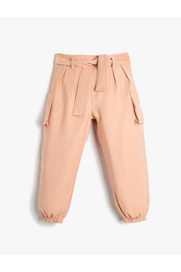 Cargo Pants Jogger Belt Detailed Pocket