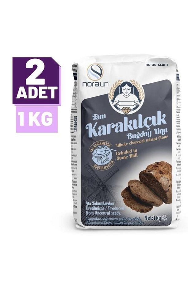 Tam Karakılçık Buğday Unu 1kg 2 Adet (VEGAN) - 3