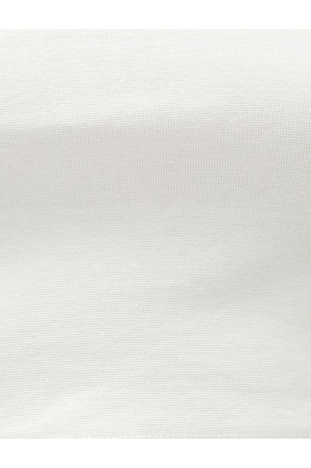 Crop Atlet Halter Yaka File Detaylı Pamuklu - 6