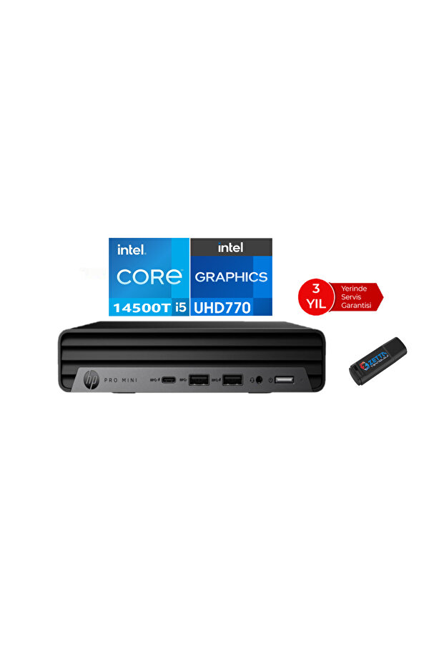 Pro Mini 400 G9 Intel Core I5 14500T 48GB Ddr5 256GB SSD WINDOWS11PRO 9937R4EA76+ZETTAUSBBELLEK - 1
