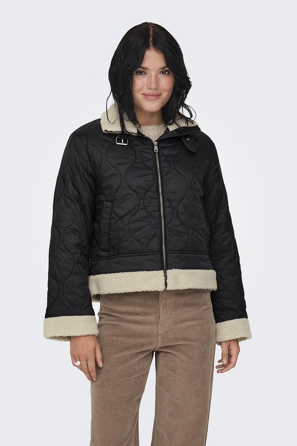 ONLVANIA QUILTED AVIATOR JACKET OTW SİYAH 15325969 - 4