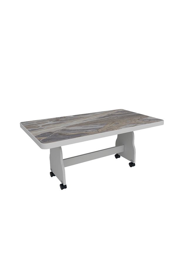 TEKERLEKLİ ORTA SEHPA MDF MASA BALKON MOBİLYASI - 6