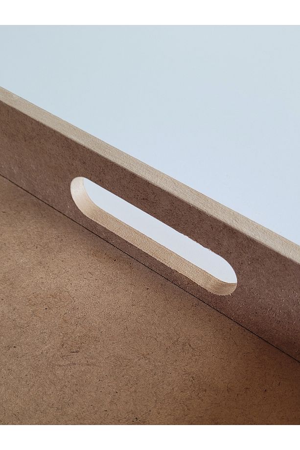 Ahşap, Ham Mdf, Boyanabilir Dikdörtgen Tepsi, 25 X 33 Cm - 3