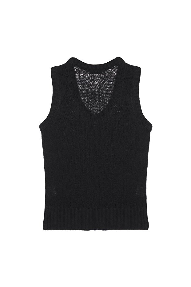 Siyah Triko Süveter - 7