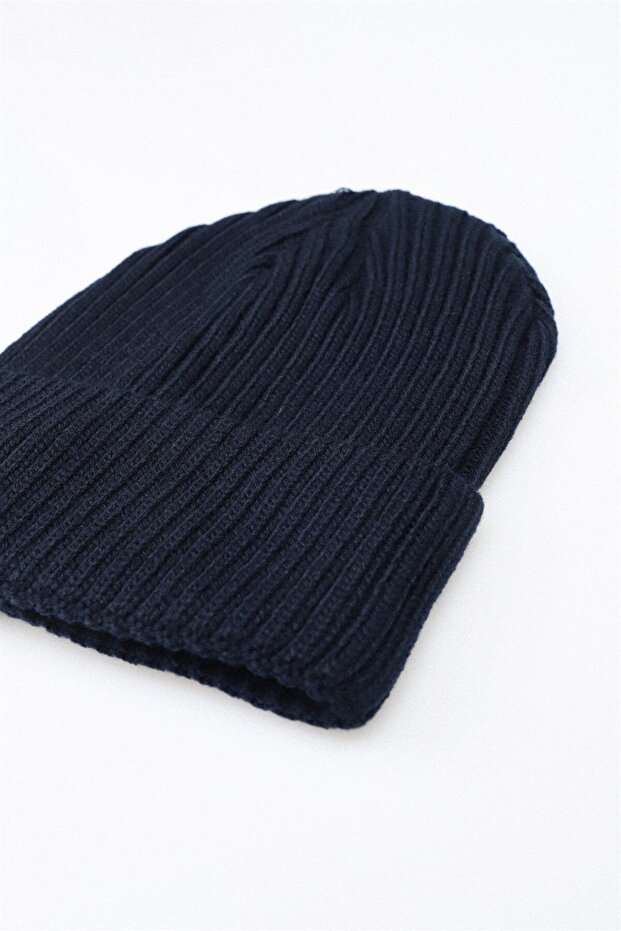 Kışlık Erkek Lacivert Bere - 2