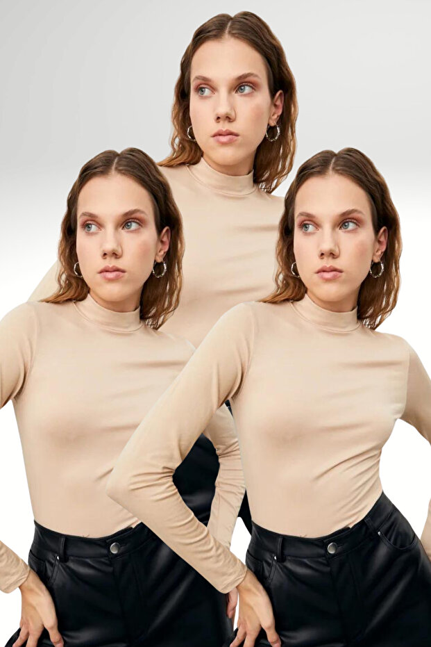 Kadın Krem 3'lü Body - 1