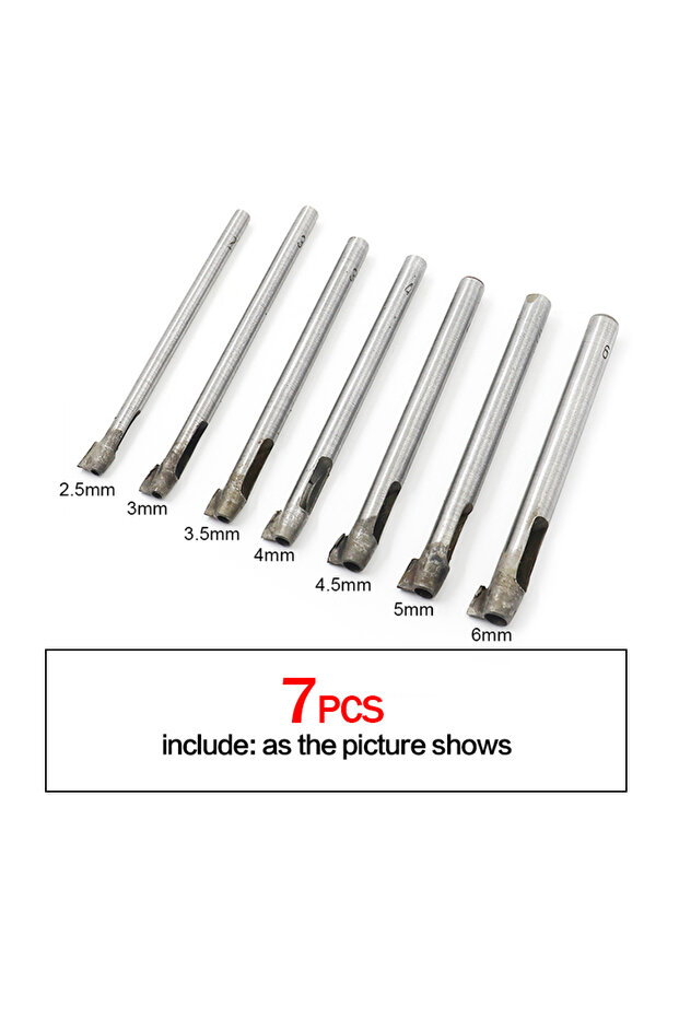 7pcs DIY Leather Belt Punch Tool Round Hole with Tail Sharp Hole Knife Puncher Hollow Hole Punch Cut