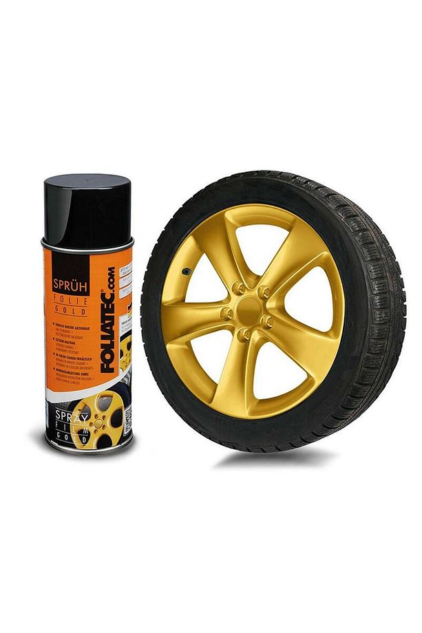 Jant Metal Sprey Folyo Yüzey Kaplama Seti 2x400ml. Metalik Alt?n Mat - 1